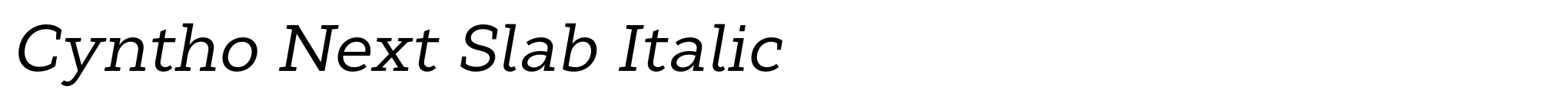 Cyntho Next Slab Italic image